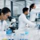 diverse scientists working in a modern lab, demonstrating the biotechnology talent pipeline.